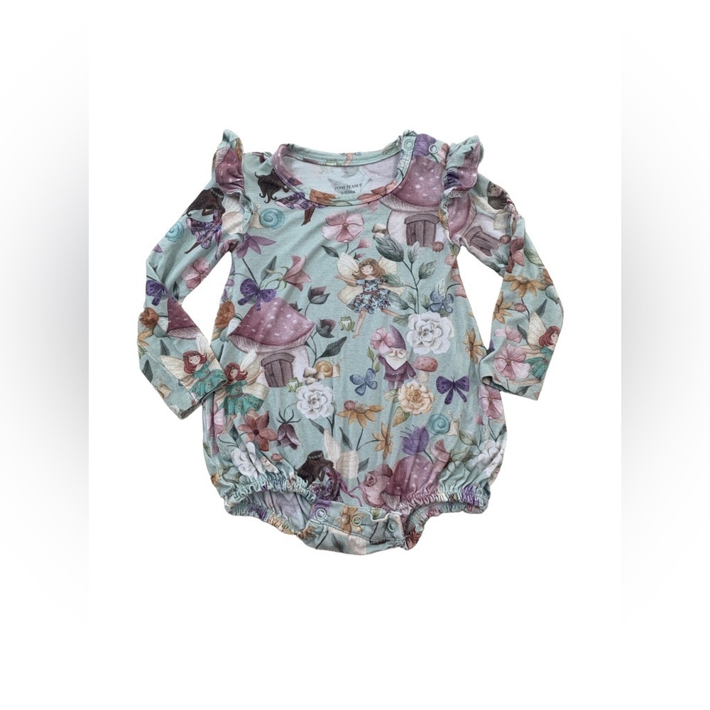 Posh Peanut Size 6-12 Months Faye Fairy Long Sleeve Bubble Romper